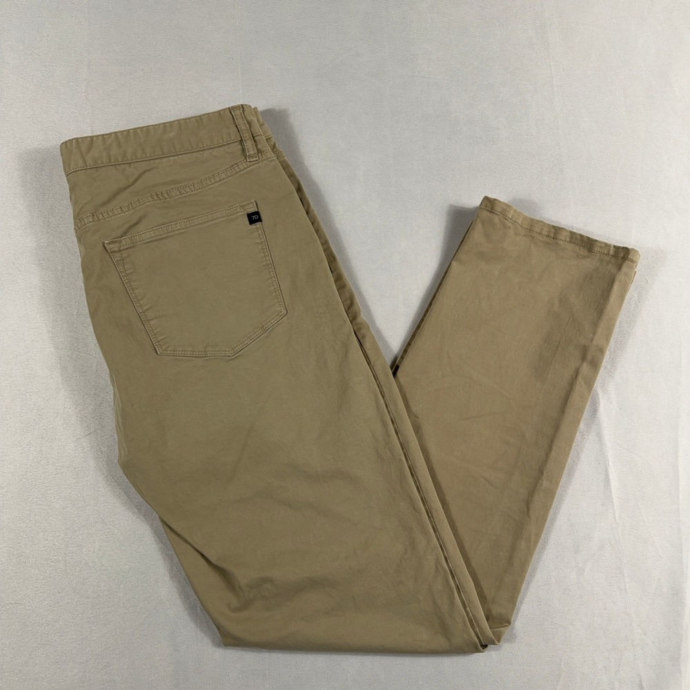 7 Diamonds Clifton Slim Straight Chino Pants Khaki Tan Men 36x34